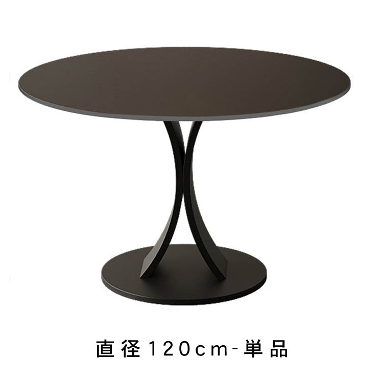 セラミック天板 2人掛け ラウンドダイニングテーブル|イタリアンミニマルデザイン/高級感/家庭用 業務用/省スペース対応 htt-3843