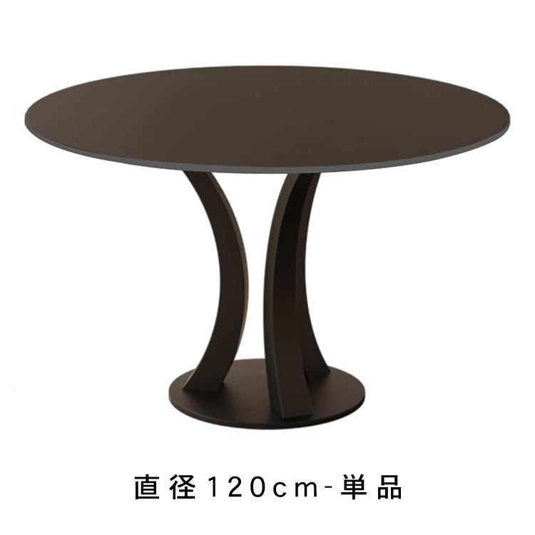 ホワイトマットセラミック天板 2人掛け ラウンドダイニングテーブル&チェアセット 小スペース向け モダンブラック&ホワイト ミニマルデザイン クリームスタイル 食卓 htt-3844