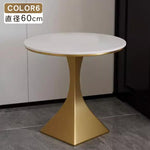 ライトラグジュアリー セラミック天板 2人掛け サイドテーブル 小型ラウンドテーブル モダン&ミニマルデザイン ソファ横 バルコニー用にも htt-3850