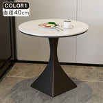 ライトラグジュアリー セラミック天板 2人掛け サイドテーブル 小型ラウンドテーブル モダン&ミニマルデザイン ソファ横 バルコニー用にも htt-3850