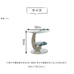 モダンシンプル セラミック天板 サイドテーブル|円形 リビング・ソファサイド用 htt-6403
