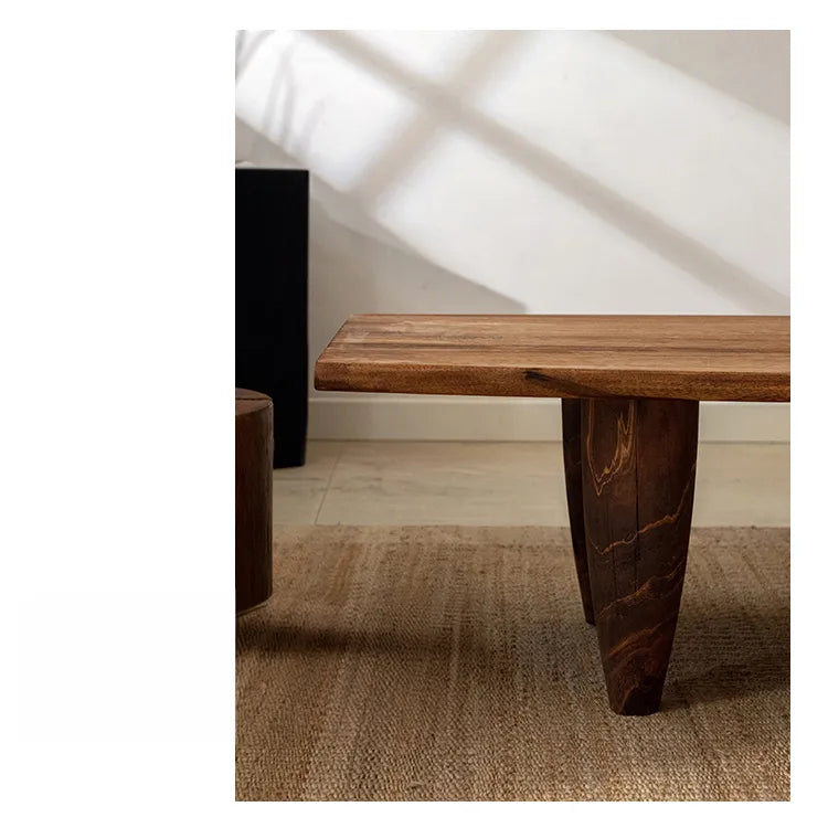 無垢材スギのセンターテーブル タケノコ型脚 自然美と高級感を演出 hty-2056