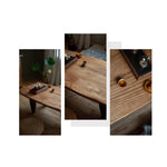 無垢材スギのセンターテーブル タケノコ型脚 自然美と高級感を演出 hty-2056