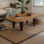 無垢材スギのセンターテーブル タケノコ型脚 自然美と高級感を演出 hty-2056