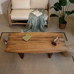 無垢材スギのセンターテーブル タケノコ型脚 自然美と高級感を演出 hty-2056