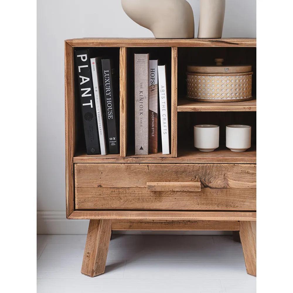 パイン材ナイトテーブル|おしゃれで機能的なベッドサイド収納 hty-2064