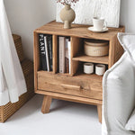 パイン材ナイトテーブル|おしゃれで機能的なベッドサイド収納 hty-2064