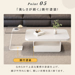 ホワイト×クリアガラス セラミック天板センターテーブルセットリビング向け モダンデザインのローテーブル&サイドテーブル htyjj-5948-2