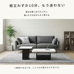 ホワイト×クリアガラス セラミック天板センターテーブルセット リビング向け モダンデザインのローテーブル&サイドテーブル htyjj-5948-2