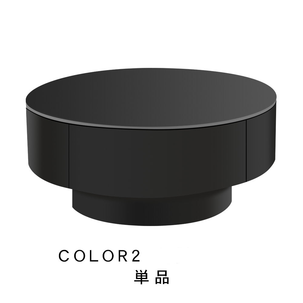 センターテーブル おしゃれ セラミック天板 金属台座 引き出し収納付き ネストテーブル 2点セット 大小セット 大テーブル直径70cm 80cm 小テーブル直径50cm モダン リビング用 来客対応 htyjj-6570