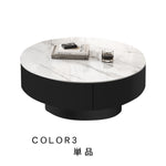 センターテーブル おしゃれ セラミック天板 金属台座 引き出し収納付き ネストテーブル 2点セット 大小セット 大テーブル直径70cm 80cm 小テーブル直径50cm モダン リビング用 来客対応 htyjj-6570