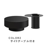 センターテーブル おしゃれ セラミック天板 金属台座 引き出し収納付き ネストテーブル 2点セット 大小セット 大テーブル直径70cm 80cm 小テーブル直径50cm モダン リビング用 来客対応 htyjj-6570