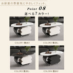 モダンデザインのセラミック天板センターテーブルセット リビングに映える収納付きローテーブル+サイドテーブル htyjj-6572