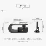 マイクロクリスタルストーン天板センターテーブルセットリビングを彩るオーバルローテーブル+サイドテーブルのモダンスタイル htyjj-6574