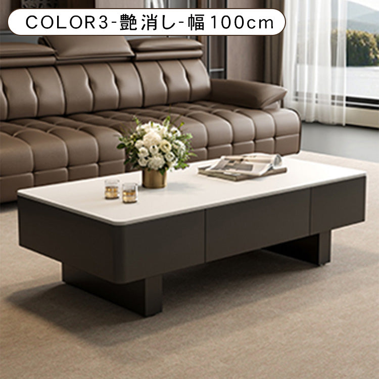 セラミック天板のモダンセンターテーブルリビングを上質に彩る高級ローテーブル htyjj-6589