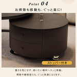 モダンブラックのセラミック天板センターテーブルセット リビングに映える高級ローテーブル+収納付きサブテーブル htyjj-6598