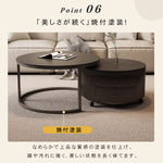 モダンブラックのセラミック天板センターテーブルセット リビングに映える高級ローテーブル+収納付きサブテーブル htyjj-6598