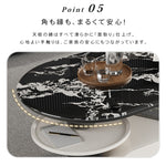 高級マイクロクリスタルストーン天板センターテーブルリビングモダン 楕円ローテーブル 収納スペース&スライドトレイ付き htyjj-6616