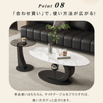 セラミック天板センターテーブルセットリビング用 ガラス天板サイドテーブル付き モダンデザインの中心テーブル htyjj-6620