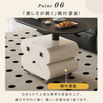 セラミック天板センターテーブルリビング用 昇降式ローテーブル 収納付きキャスタータイプ htyjj-6622