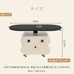 セラミック天板センターテーブルリビング用 昇降式ローテーブル 収納付きキャスタータイプ htyjj-6622