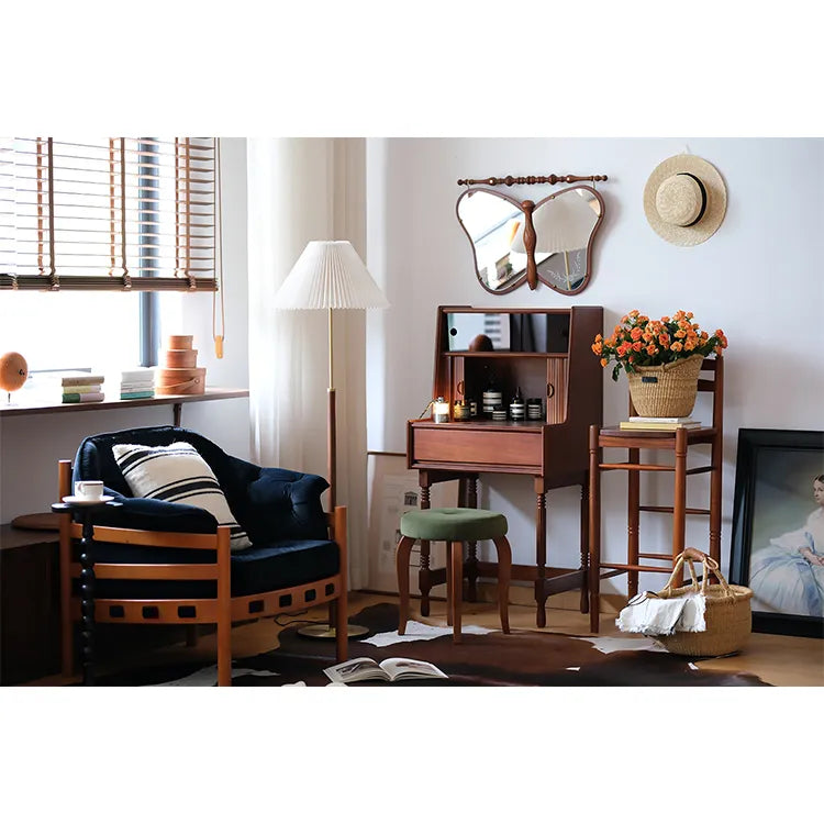 スツール グリーン アッシュ材 ベルベット htysd-3173