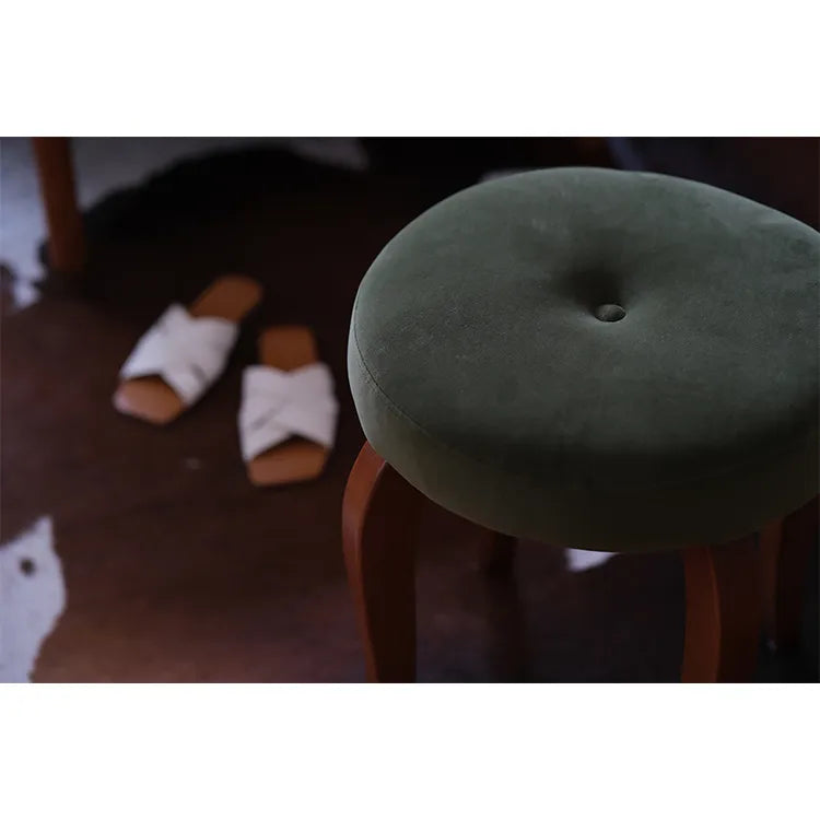 スツール グリーン アッシュ材 ベルベット htysd-3173