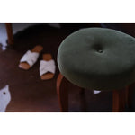 スツール グリーン アッシュ材 ベルベット htysd-3173