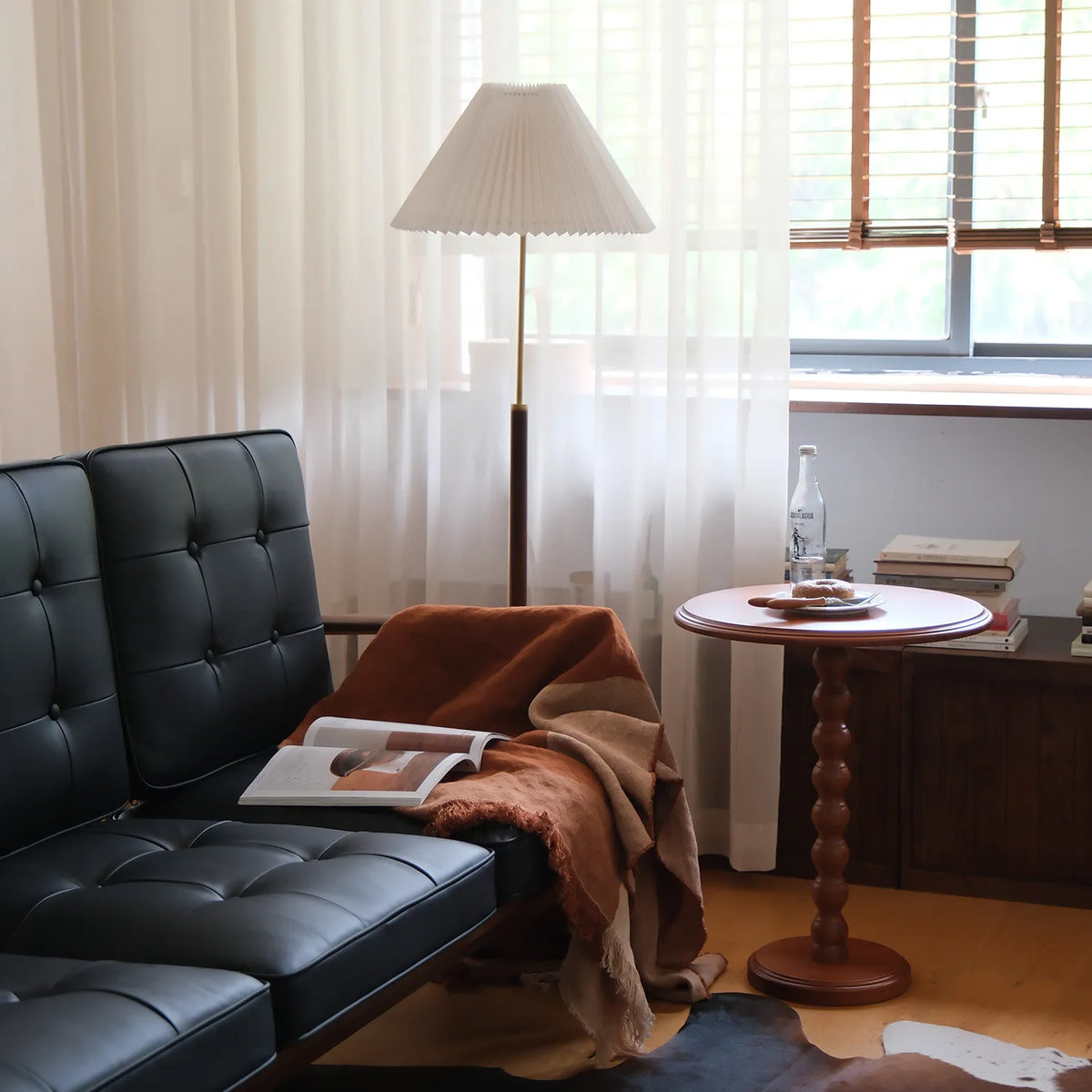 センターテーブル ライトブラウン チェリー材 アイアン htysd-3175