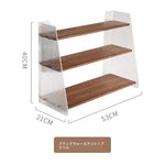 ラック ライトブラウン ブラウン チェリー材 アクリル ウォールナット htysd-3183