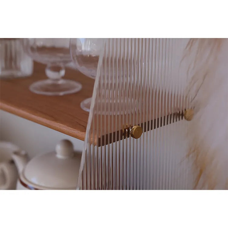 ラック ライトブラウン ブラウン チェリー材 アクリル ウォールナット htysd-3183