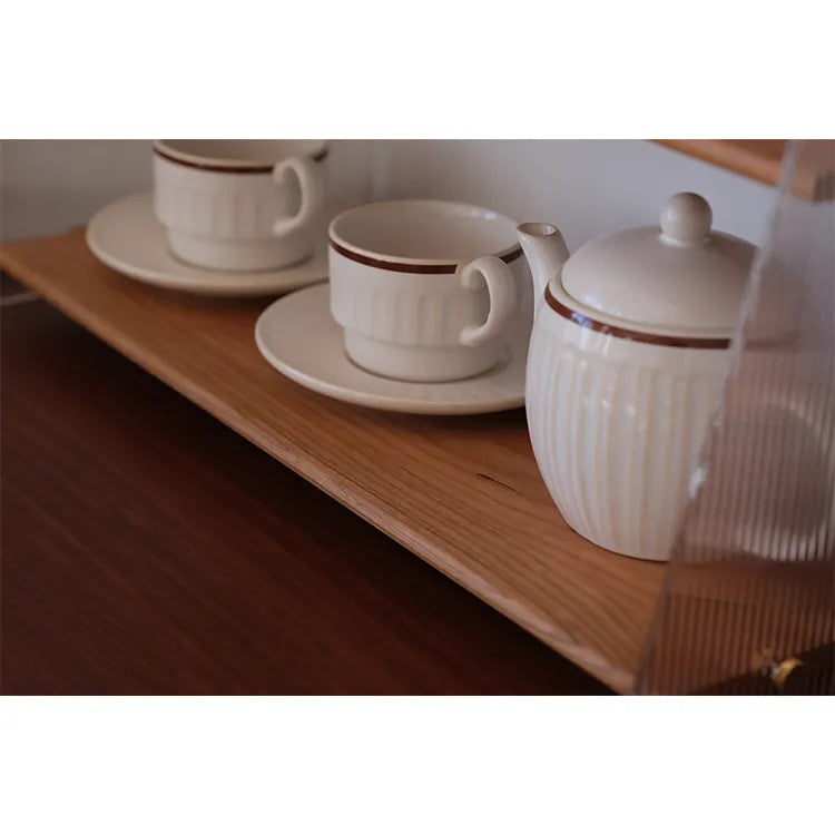 ラック ライトブラウン ブラウン チェリー材 アクリル ウォールナット htysd-3183