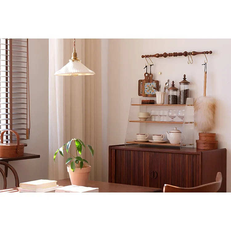 ラック ライトブラウン ブラウン チェリー材 アクリル ウォールナット htysd-3183