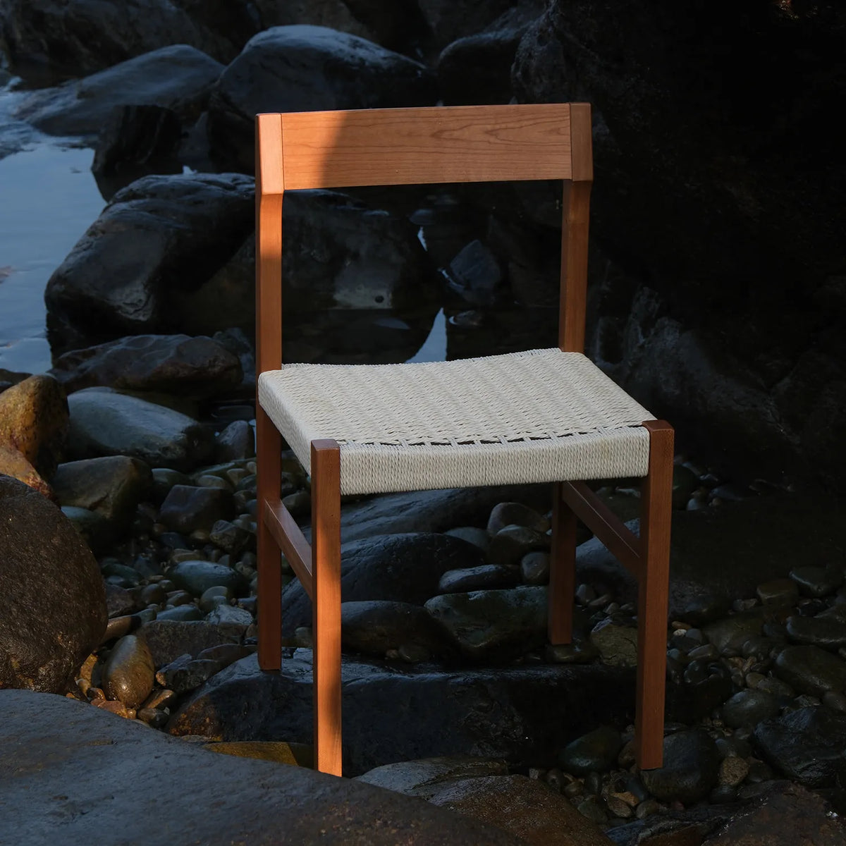 チェア ベージュ クラフト紙 チェリー材 レッドオーク htysd-3197