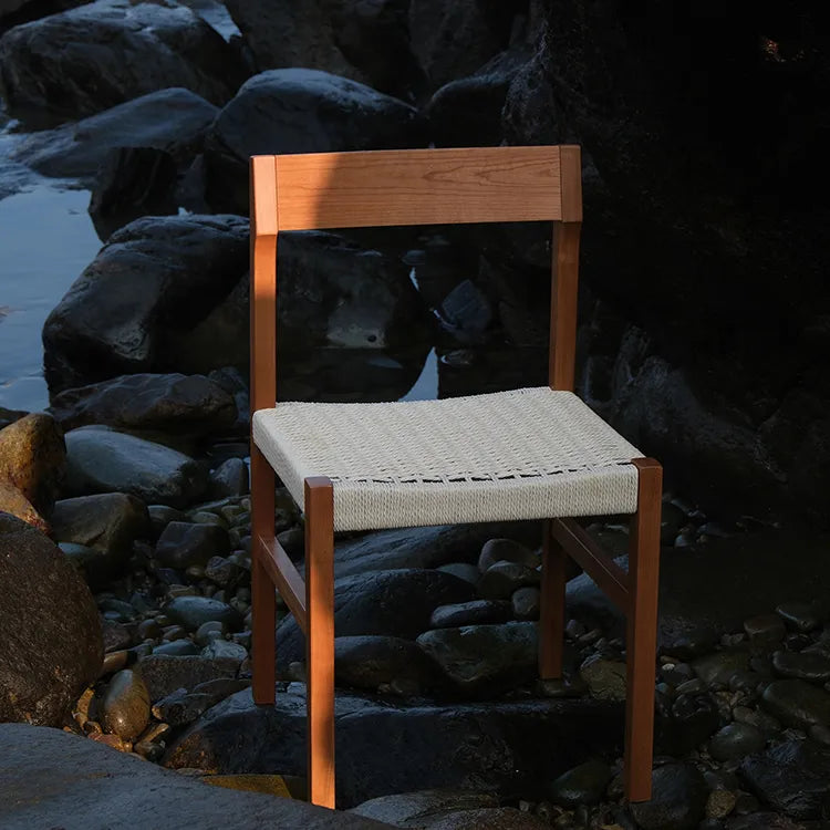 チェア ベージュ クラフト紙 チェリー材 レッドオーク htysd-3197