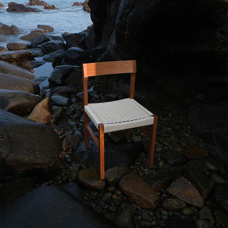 チェア ベージュ クラフト紙 チェリー材 レッドオーク htysd-3197