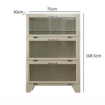 キャビネット ベージュ ブラック オレンジグリーン グリーン レッド ブルー ピンク カーキ ライトブルー ガラス huf-3813