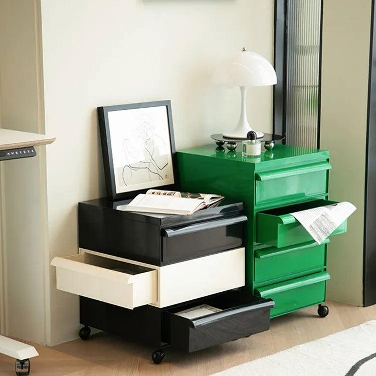 キャビネット グリーン ベージュ カラー1 ダークイエロー オレンジ ブラックhuf-3815