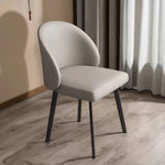 シンプルでスタイリッシュな合成皮革チェア - エアレザー PUレザー、アッシュ材脚付き hwzg-4566