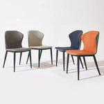 シンプルでスタイリッシュな合成皮革チェア - エアレザー PUレザー、アッシュ材脚付き hwzg-4566