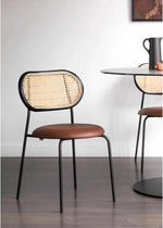 シンプルでスタイリッシュな合成皮革チェア - エアレザー PUレザー、アッシュ材脚付き hwzg-4566