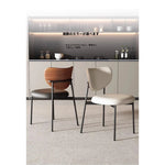 シンプルでスタイリッシュな合成皮革チェア - エアレザー PUレザー、アッシュ材脚付き hwzg-4566