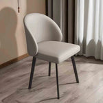 シンプルでスタイリッシュな合成皮革チェア - エアレザー PUレザー、アッシュ材脚付き hwzg-4566