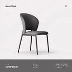 シンプルでスタイリッシュな合成皮革チェア - エアレザー PUレザー、アッシュ材脚付き hwzg-4566