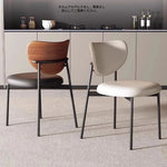 シンプルでスタイリッシュな合成皮革チェア - エアレザー PUレザー、アッシュ材脚付き hwzg-4566