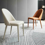 シンプルでスタイリッシュな合成皮革チェア - エアレザー PUレザー、アッシュ材脚付き hwzg-4566