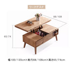 【高級感オーク×キリ材】シンプルモダンなセンターテーブル hx-1567