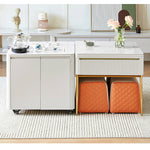 【最高級無垢材&合成皮革製スツール ? 美しいデザインと快適性を兼ね備えた一品】 hx-1577