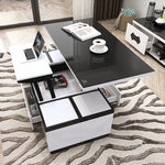 セラミックPUレザーセンターテーブル|高級感あふれるデザインと耐久性 hx-1578