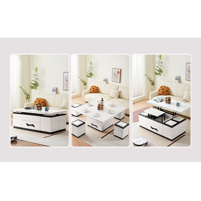 セラミックPUレザーセンターテーブル|高級感あふれるデザインと耐久性 hx-1578